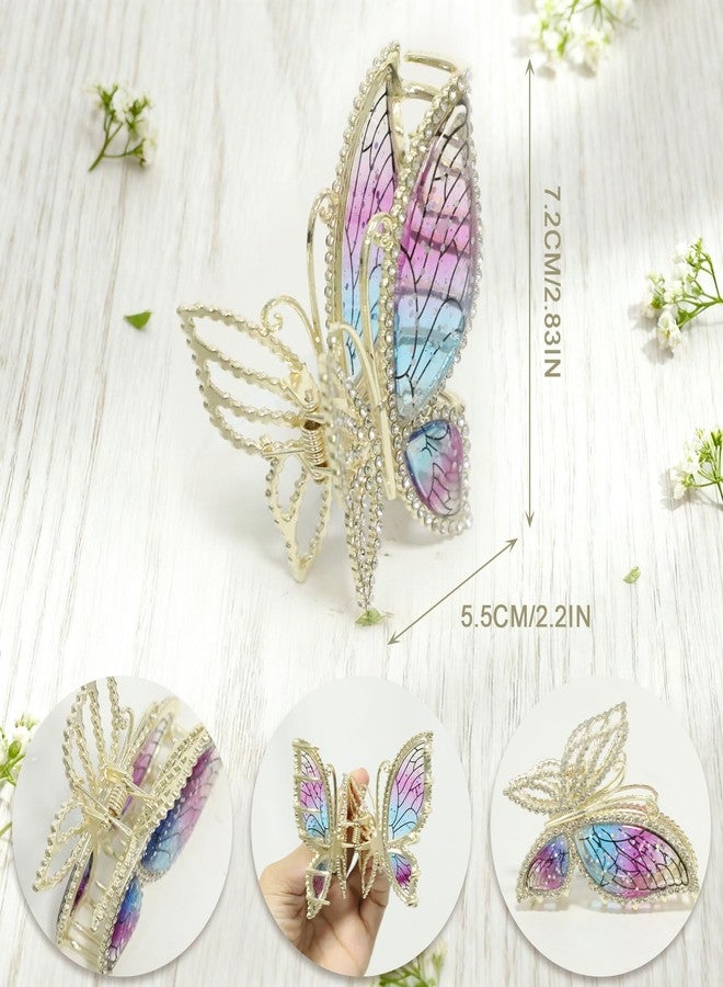 DeepSexual Butterfly Hair Clips with Metal Claw - Glitter Rhinestones Decorative Accessories, Strong Hold for Women Girls Thin Thick Hair Styling, 1Pcs - Image 2